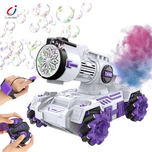 Chengji Shooting Spray Bubble Rc Stunt Car Watch Control tank Toy Bubble Remote Control Cars