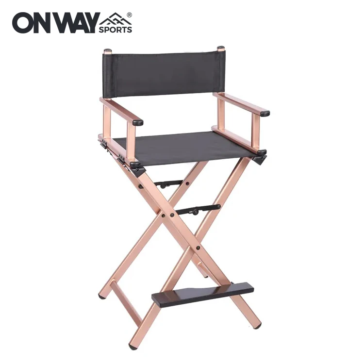 Custom Portable Heavy Duty Folding Aluminum Tall Directors Chair