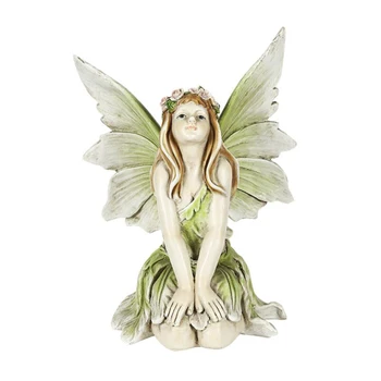 Elegant Outdoor Fairy Statue Fairy With Wing Set Resin Garden Fairy Statues