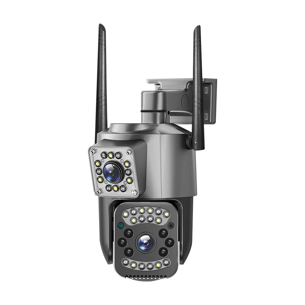 V380Pro Two Lens Ball 1080P HD Outdoor Waterproof WiFi Camera No Blind Spot Suitable Home Remote Monitor Audio Intercom 2Screens