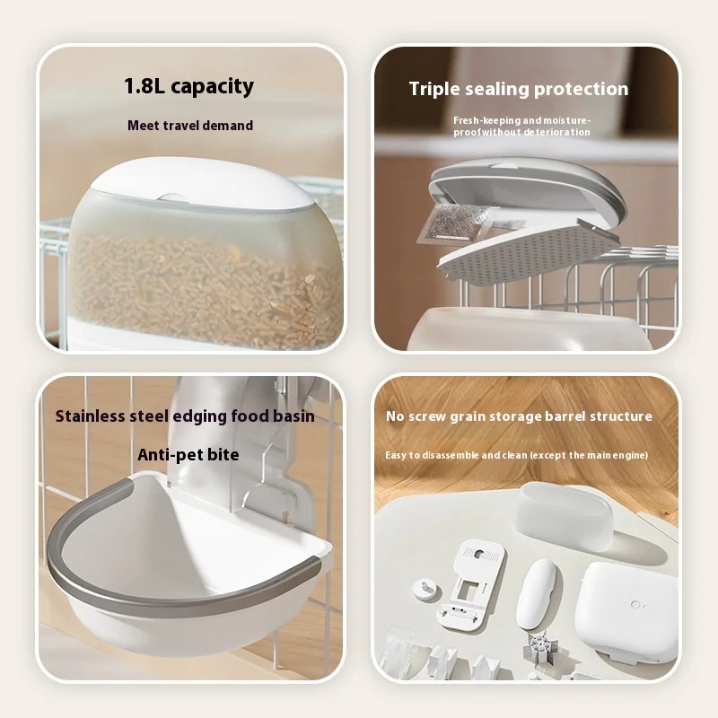 LS Smart Rabbit Feeder with Hanging Cage Super clear Camera APP Remote Pet Feeding Machine Pet Automatic Feeder