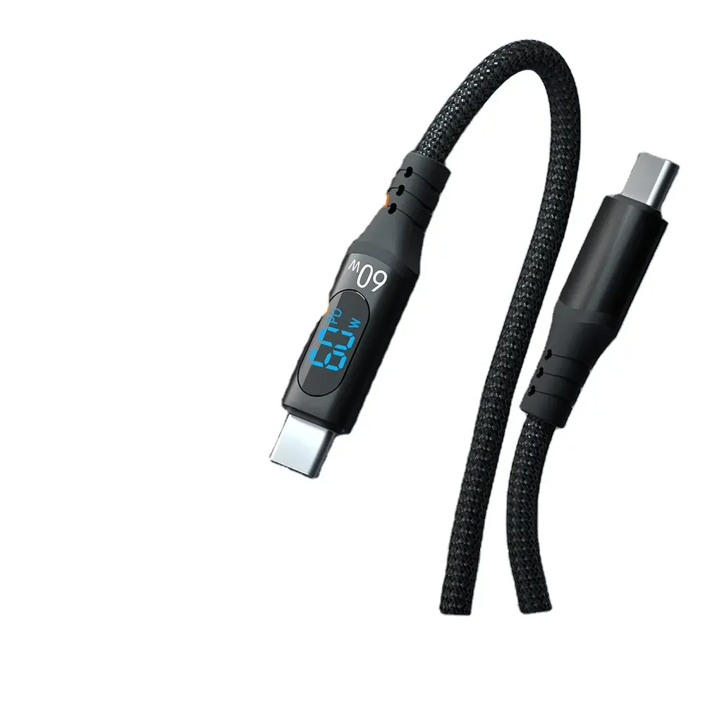 Pdp Cable Wandkey PD3.0 Braided Aluminium Alloy Display Braided 60w 20V3A PD ...