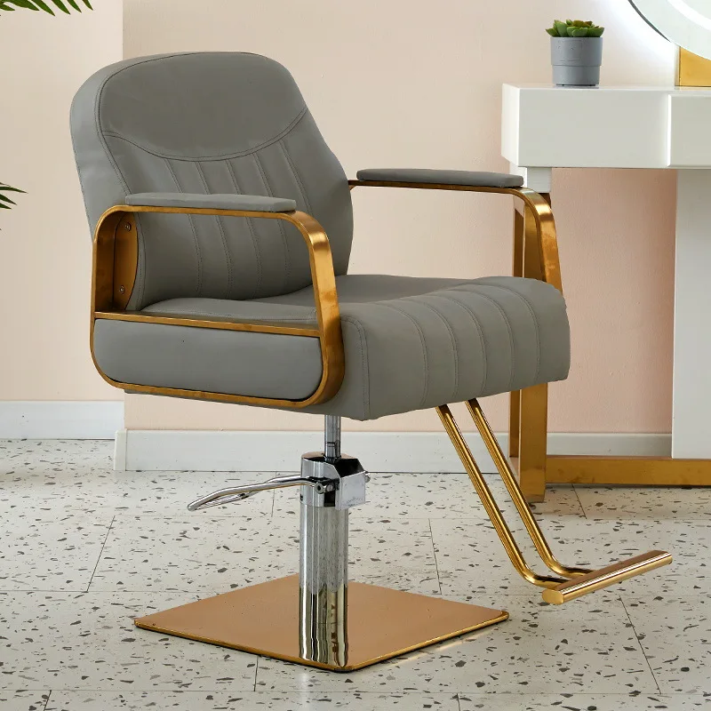 white barber chair with headrest