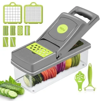 12 In 1 Multifunctional Vegetable Cutter Onion Dicer Mandoline Slicer Vegetable Cutter onion push chopper