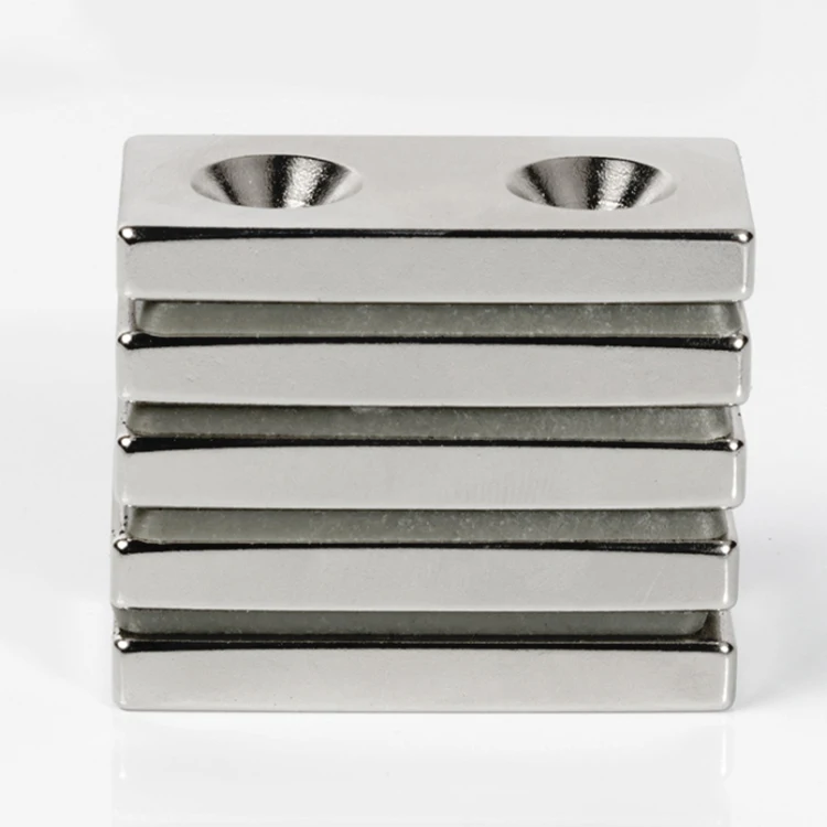 Rectangular Custom Shape Cube Sink Hole Neodymium Magnet