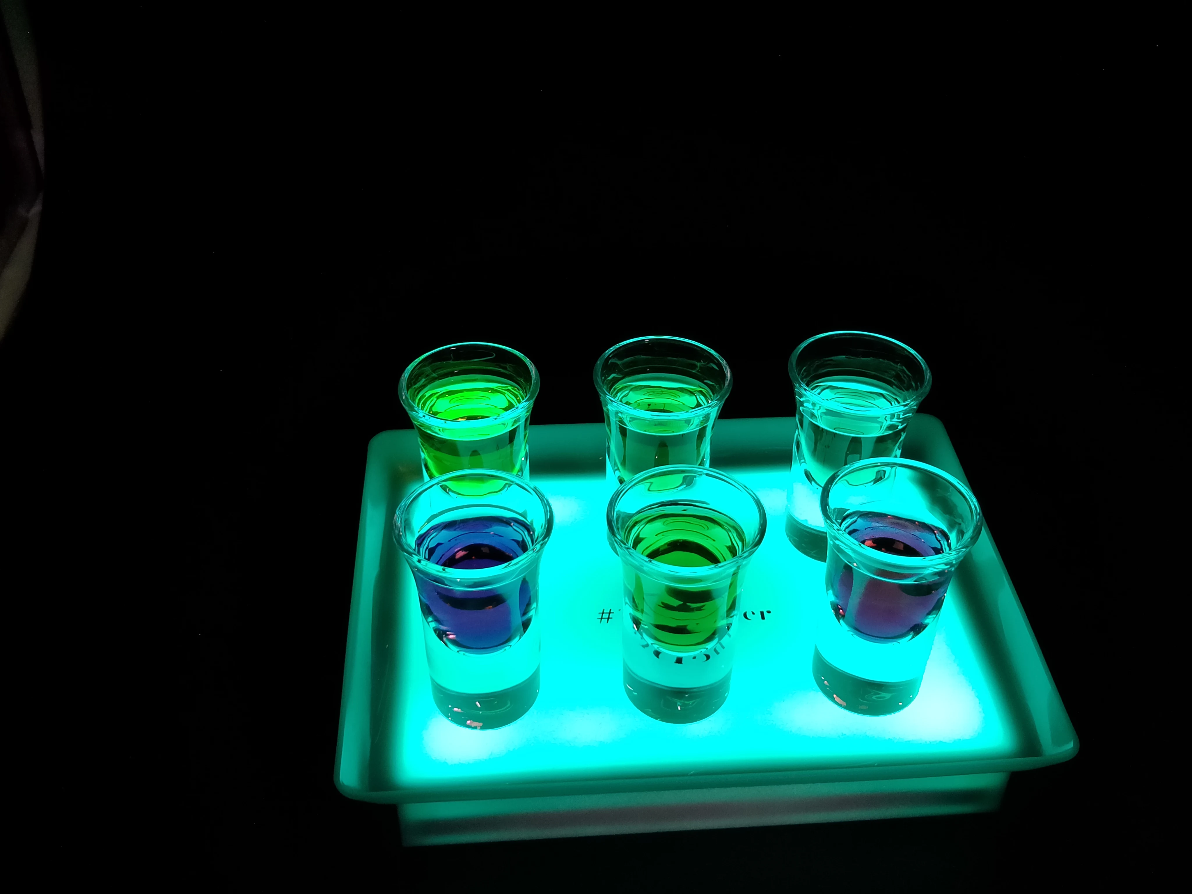 Customizable LED-Lit Mini Wine Shooter Display Stand Mini Tequila Glass Rack with Custom LED Lighting