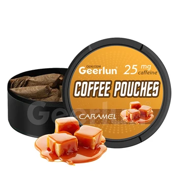Geerlun Custom Natural Caffeine Coffee Pouches Focus Enhancer Nootropic Supplement Caffeine Energy Pouches for Women Men