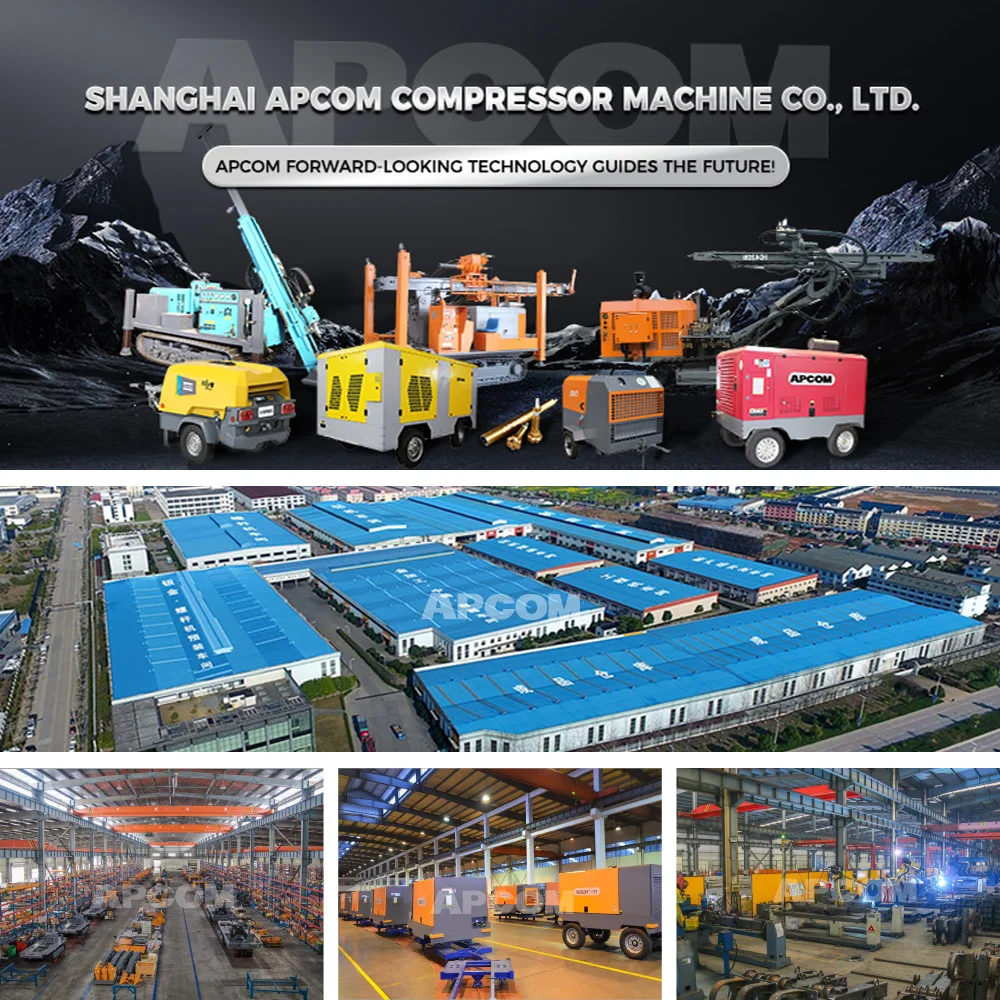 Operating Mode 17m3 12bar or 15m3 18bar Cummins Mining air Compressor 12 18 bar 550cfm 600cfm diesel Engine Screw air Compressor