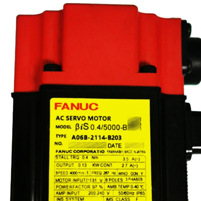 A06B-2114-B203 Original FANUC AC Servo Motor BiS 0.4/5000-B for