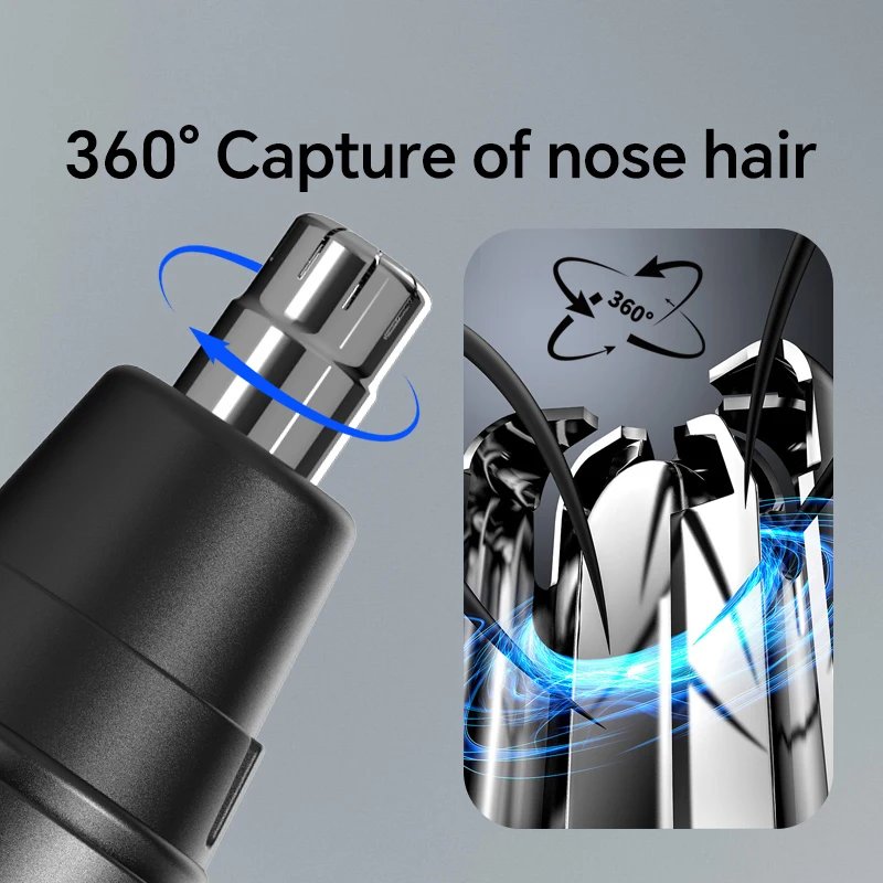 Durable Rechargeable Portable Four-in-One Nose Hair Trimmer Set Electric Push Shear for Home Salon RV Use Made Quality Plastic details