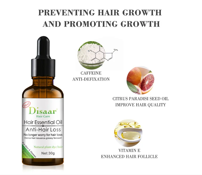 Hot Selling Dissar Organic Hair Loss Growth Oil Natural Regrowth Hair Oils for Hair Growth