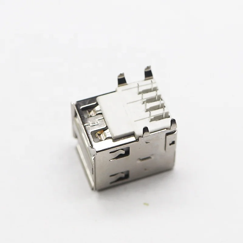 Free samples connector USB Jack Replacement 4pin SMD Female Socket usb dual level right angle for data cable headers connector