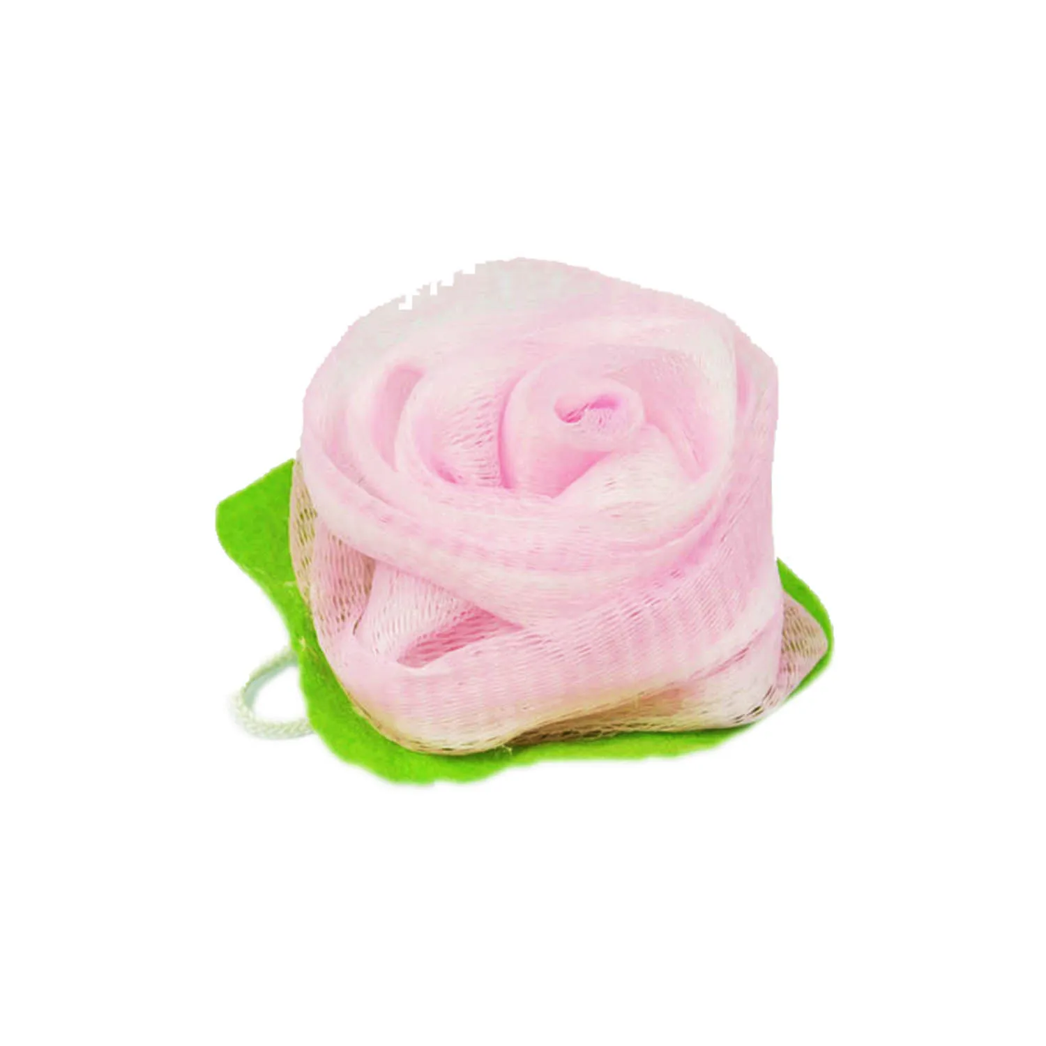 Cheap Factory Price Mesh Sponge Bath Ball Flower Shower Pouf Customized Exfoliating Loofa Sponge Bath with Round-Shape Foam