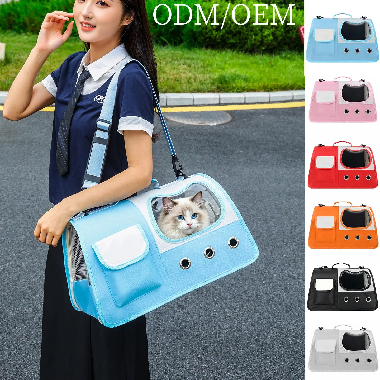Factory Direct Portable Breathable Pet Carrier Bag for Cats and Dogs, Shoulder Crossbody Outdoor Travel Bag