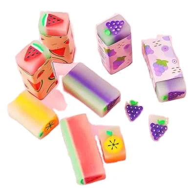 Мультфильм ластик для фруктов школьный ученик Детский мягкий карандаш резиновый ластик