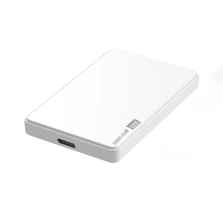 2.5 Inch Laptop Move Hard Drive External Box Usb3.0 White Plastic Glue - Buy Usb 3.0 Interface Plug And Play supports Solid State Ssd Mechanical Hard Drives