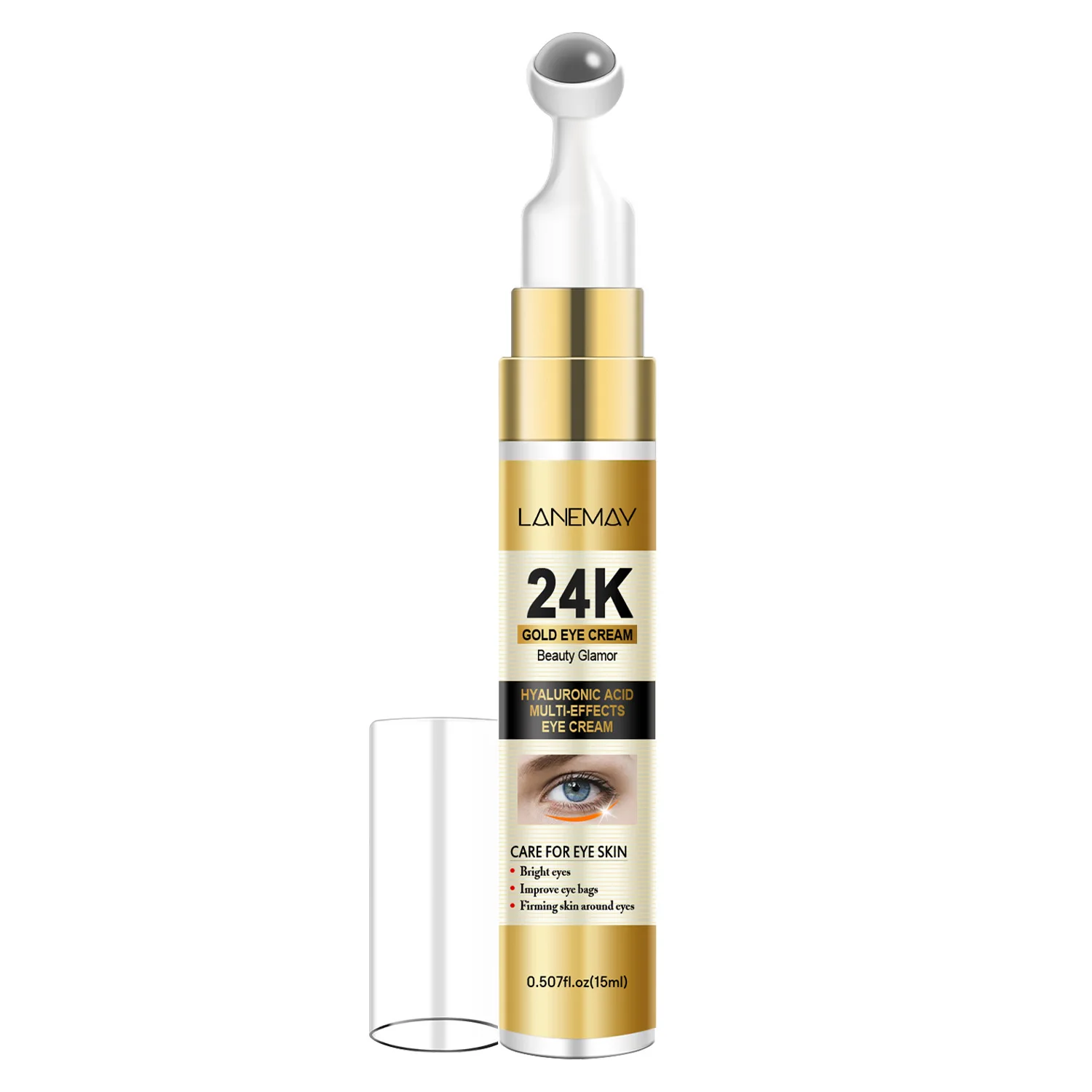 Body Cream , Containing 24K Gold Particles, Effectively Reduces Wrinkles, Dark Circles, and Puffiness Around the Eyes.