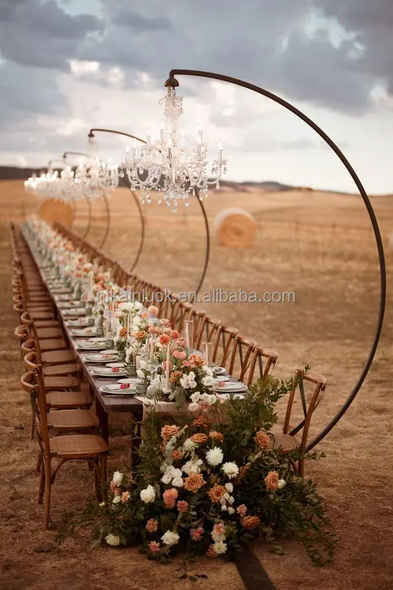 Wedding Backdrop Chandelier Metal Stand - Modern & Romantic