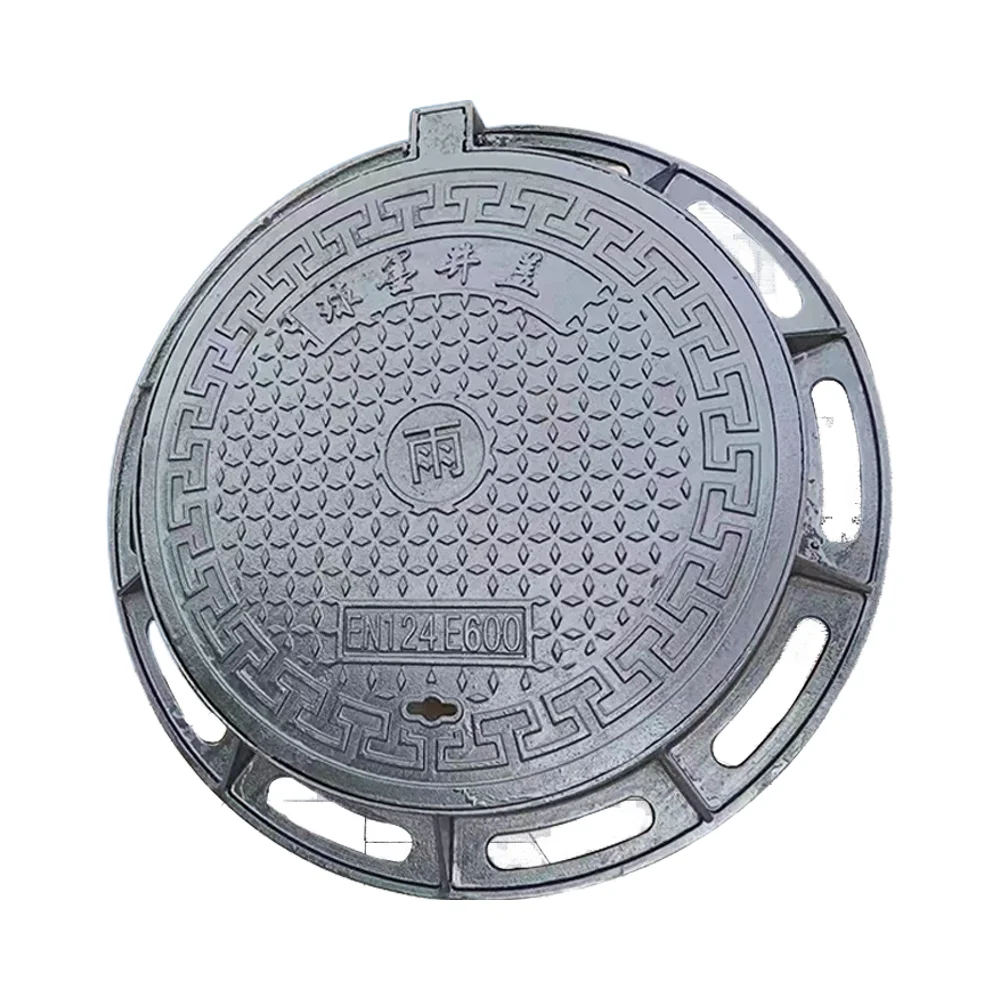 High Quality Custom Circular Hinged Ductile Iron Manhole Cover Hot Selling Construction Pattern Cast Iron Material