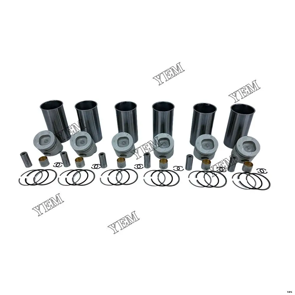 6BD1 Cylinder Engine Liner Kit With Piston Rings Liner Piston for Isuzu