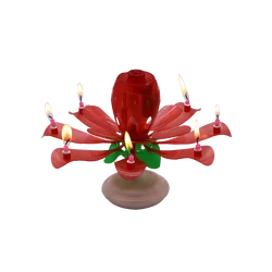 Розовая и красная роза электронная Поющая музыкальная свеча на день рождения для Felixstowe UK