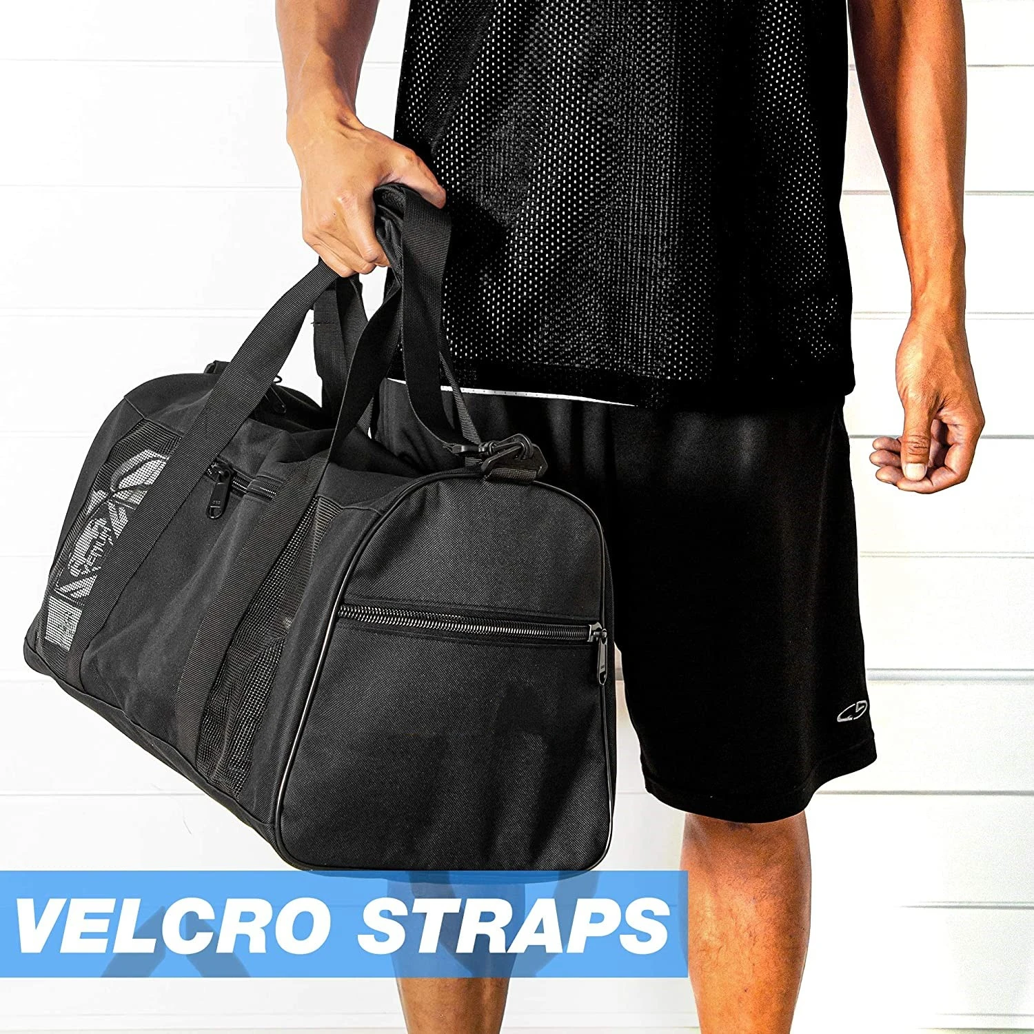 Free Customizable Lightweight Gym Travel Bag for Boxers Swimmers Active Athletes-Breathable Mesh Duffle Fashionable Zipper