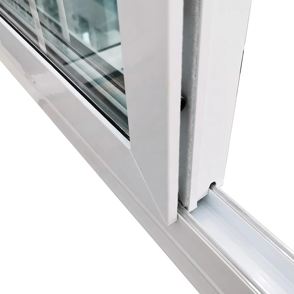 Australian Standard PVC Profile Frame Sliding Window Double Glazed UPVC Windows