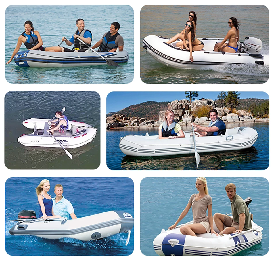 1 Person 175cm Fishing Boat Safety Inflatable Boat 0.7mm Pvc