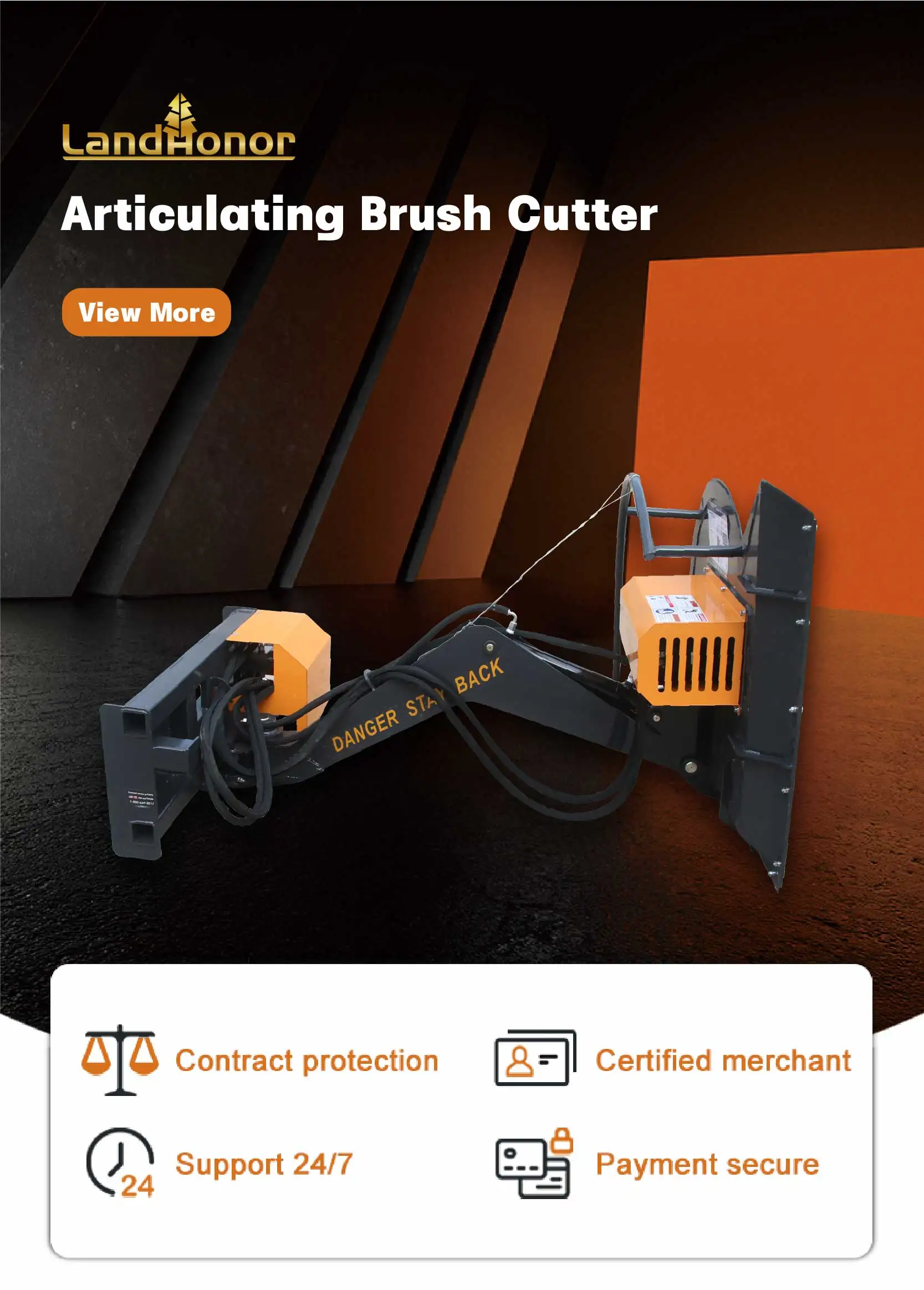 Brush Mower Skid Steer Attachment Rotary Disc Mulcher Hydraulic ...