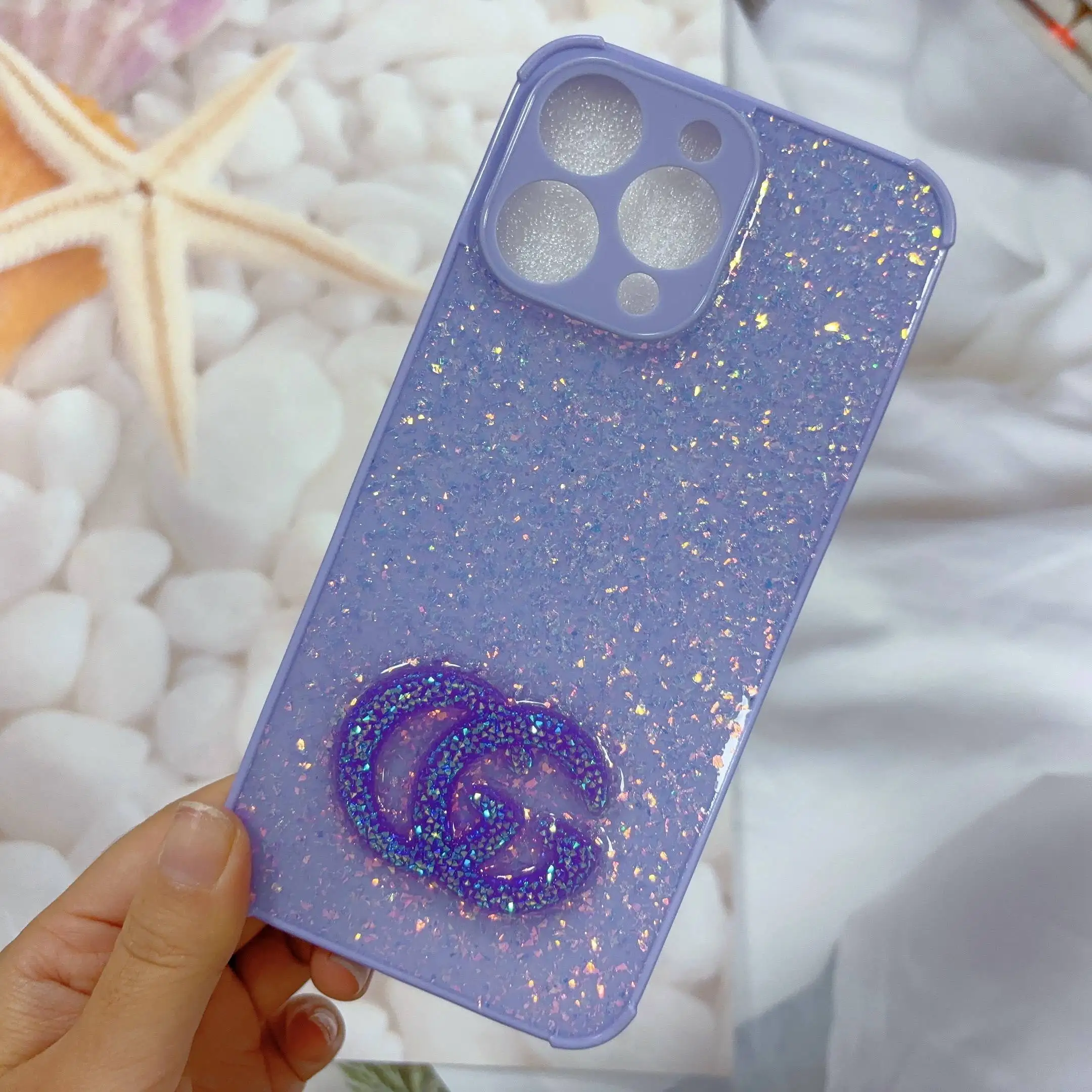 Customisable Girls Glitter Phone Case Shell Shockproof Cute Phone Cases for IPhone Oppo Itel Tecno Huawei