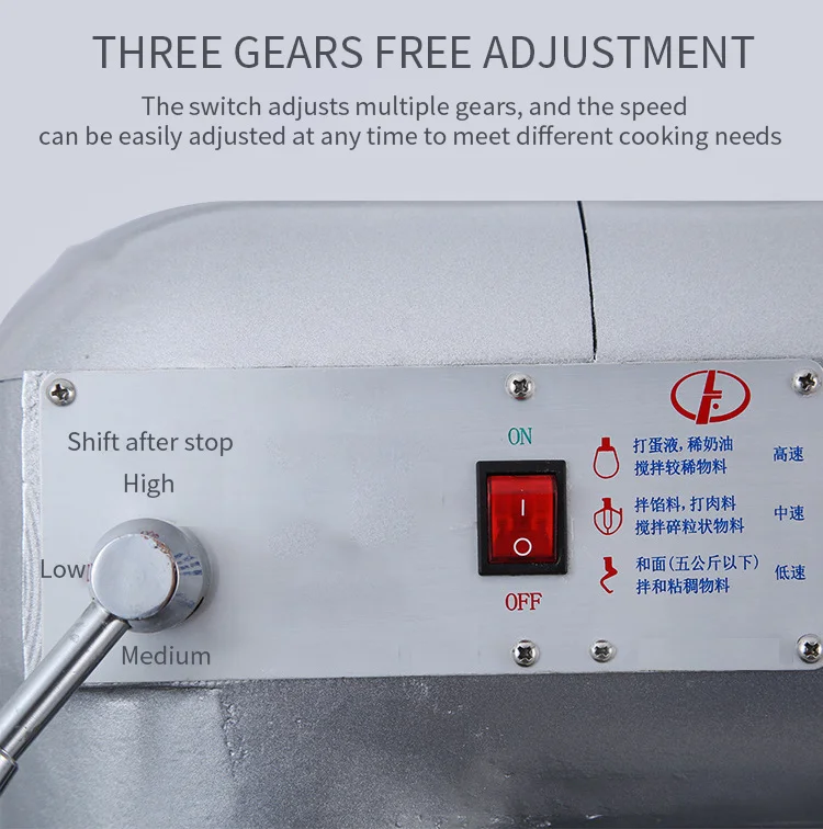 Stainless Steel Horizontal Dough Mixer 20l Commercial Cake Egg Pizza