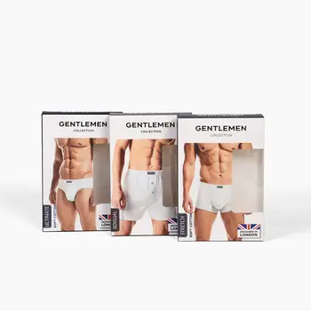 Custom Logo  Underwear box Men Underpants Paper Folding Box Corrugated Board Rigid  men underwear box
