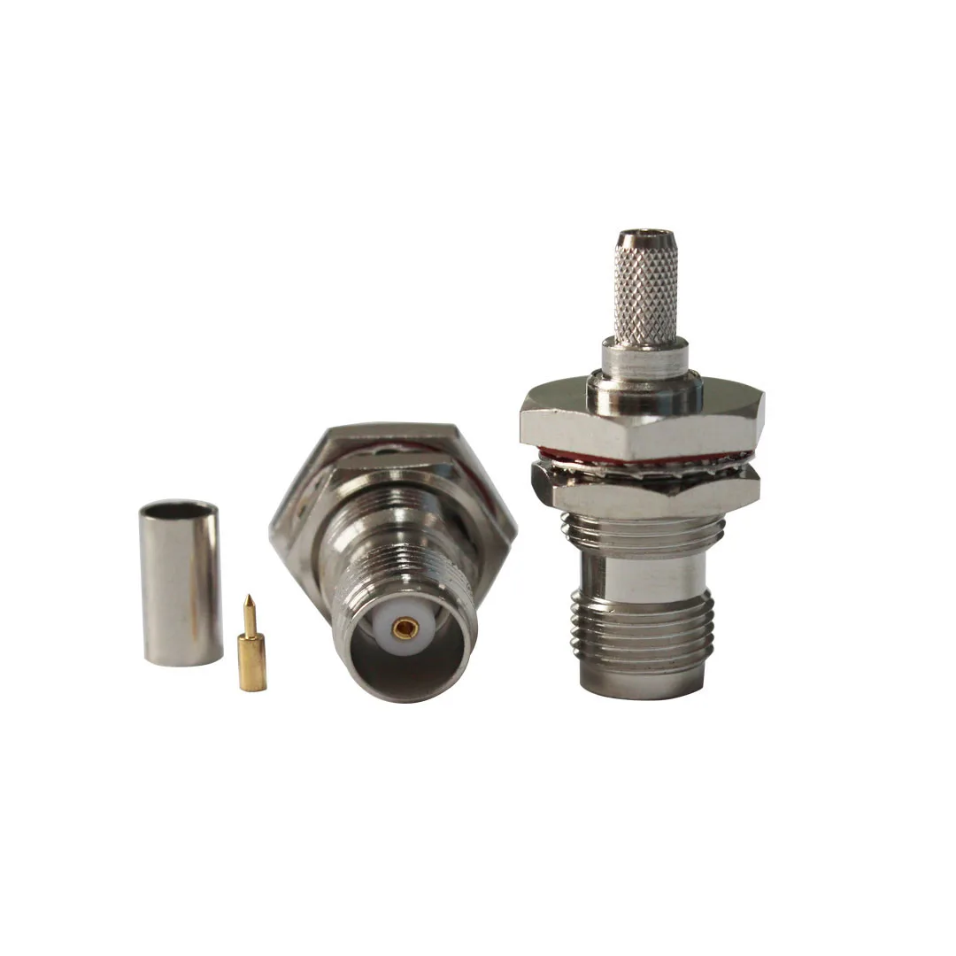 product manufacturer tnc c ky3 brass material rf connector crimp female jack tnc connector for rg58 rg142 cable-2