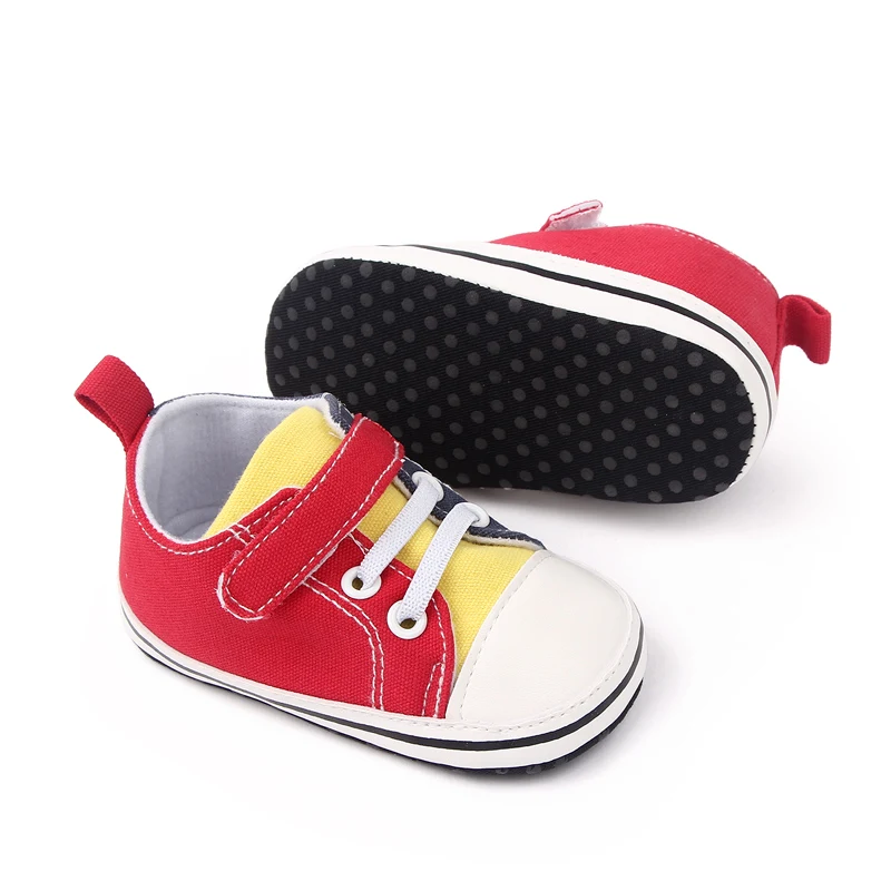 Hot Selling Soft Sole Patchwork Canvas Baby Newborn Toddler Shoes Casual Cheap Canvas Shoes 2022 manufacture