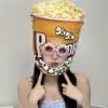 Gray-pink-purple speckled donut glasses