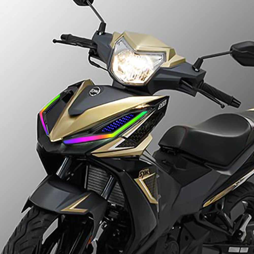 Para SYM VF3I 185 Luz de motocicleta Rgb Flow Remix luces de arco - Main Image