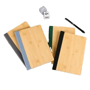 2026 2026 Custom A5 Hardcover Journal Notebook Recycled Bamboo Wooden Paper Cover Leather Binding Thermal Binding