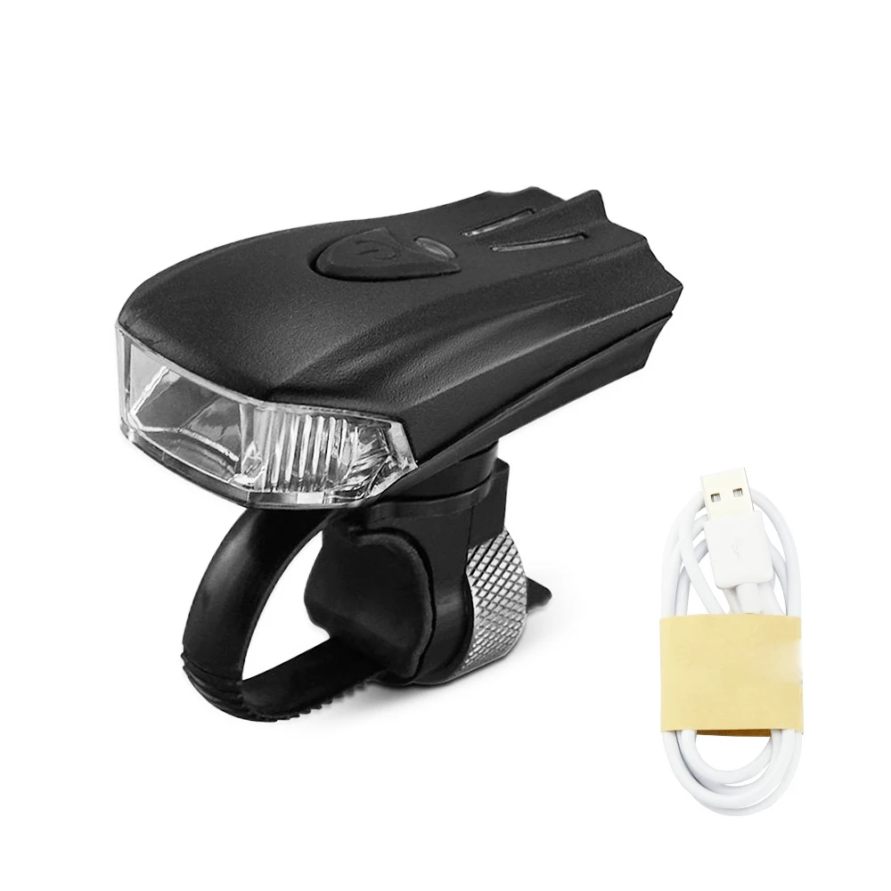 IP65 Plastic Bike Front Light Waterproof Rechargeable Night Riding Safety Warning LED  Front Bicycle Light for Cycling