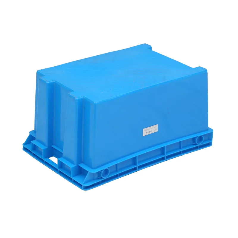 Food Safe Stackable and Nestable Large Plastic Crates Solid Plastic Crate for Transport of Fish and Shellfish
