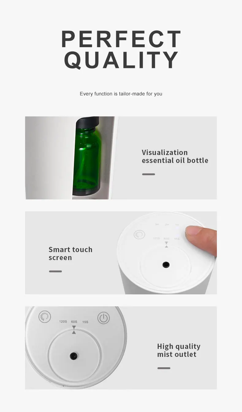 Mini Portable Electric Evaporative Perfume Mist Nebulizer Automatic Ultrasonic Essential Oils