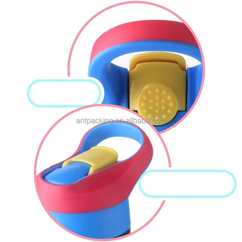 Anti Scalding Children's Stainless Steel Water Bottle Straw 500ml Thermal Insulation Eco-Friendly Outdoor Sports Water Cup Lids