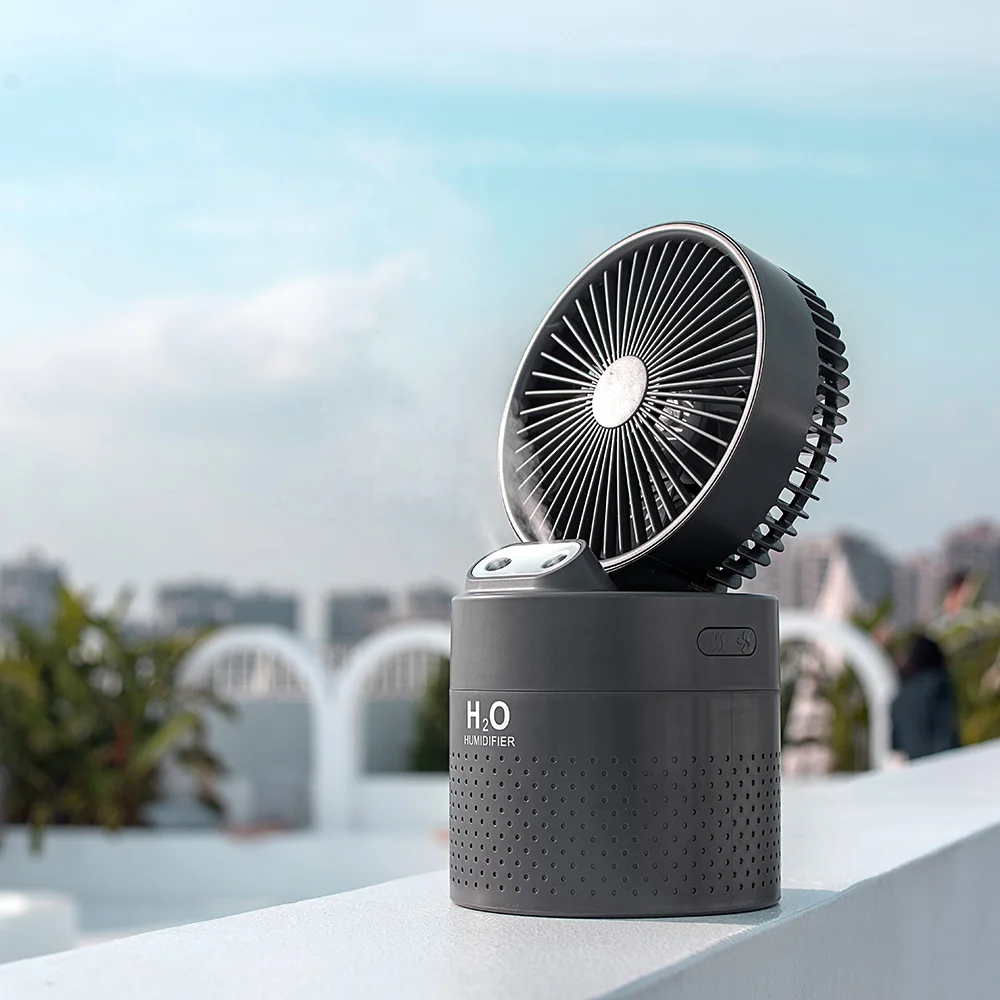 Portable Water Mist Fan Humidifier USB Rechargeable Battery Table Small Air Cooling Fan for Summer Air Cooler Conditioner Fan