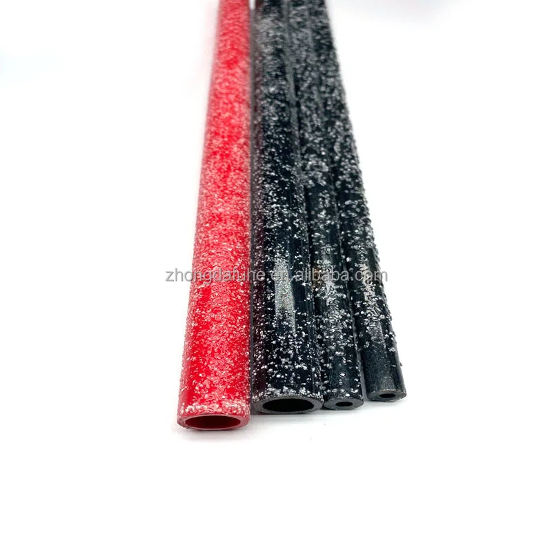 product high strength frp pipe light weight fireproof fiberglass tube with sandblasting for support green plant-1