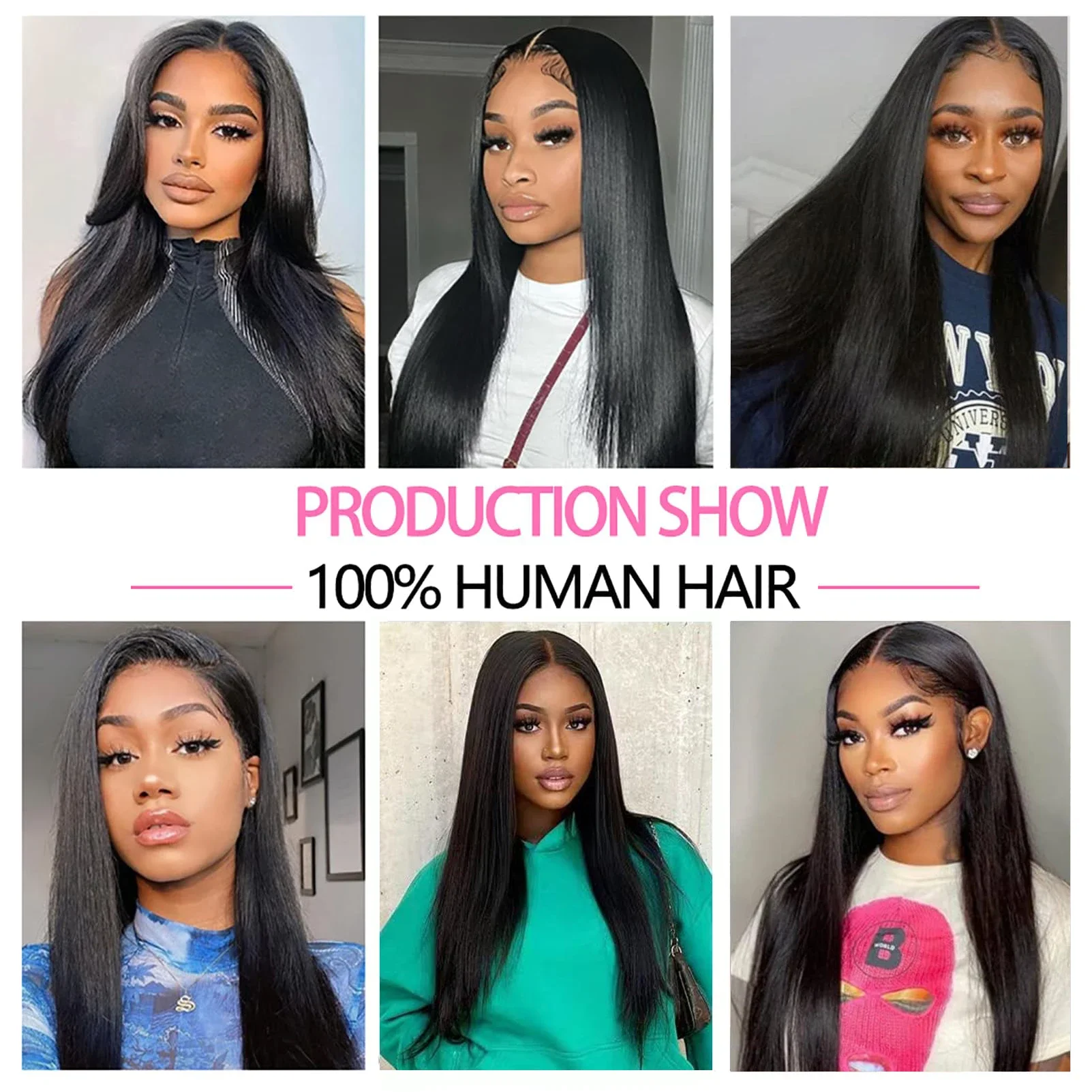 Raka människohårbuntar 1 st Natursvart färgförlängningar 14-30 tum Remy hår för kvinnor_voghion.com