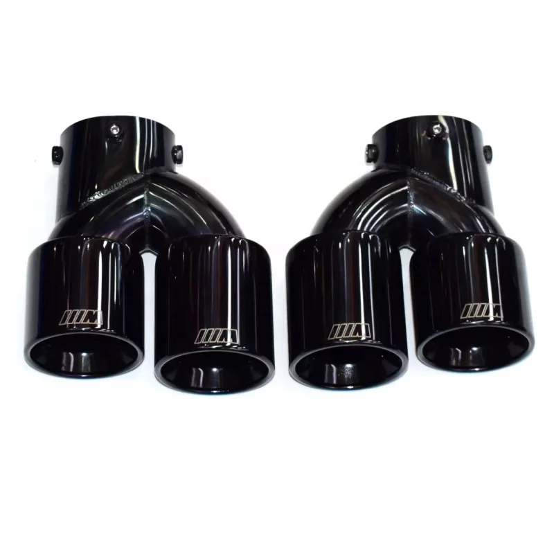 Performance Dual Titanium Alloy Black Exhaust Tips for BMW G20 G21 M340i M240i G22 M440i G42