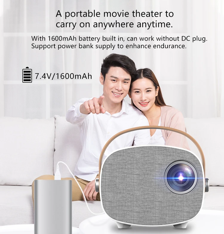 YG230 Mini LED Portable Video Projector Home Theater Support Miracast Mini Projector Mobile With WiFi