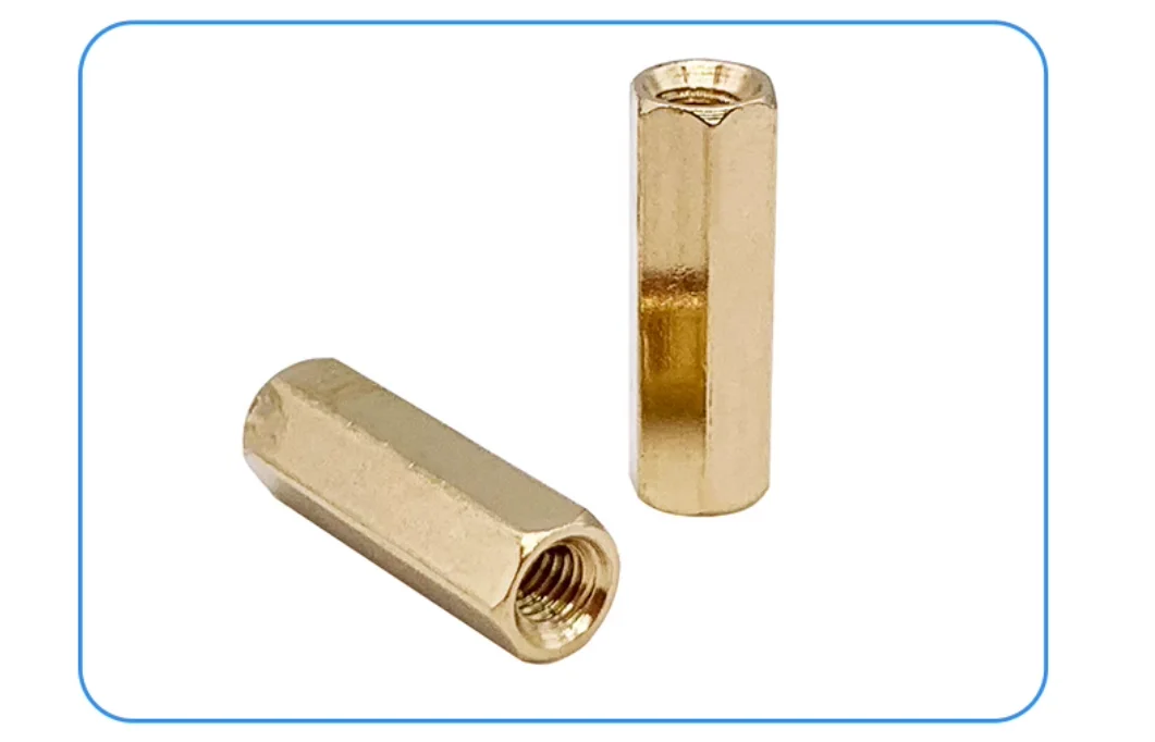 product secure payment hexagonal brass column internal thread female brass hex spacer pillar-40