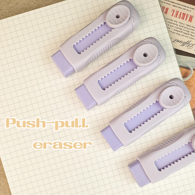 KOMI фиолетовые выдвижные ластики оптовая продажа детский набор ластика для карандашей школьные принадлежности красивый милый логотип silgi на заказ