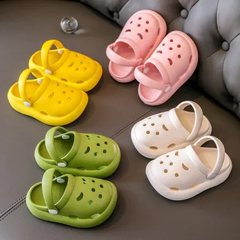 2023 Summer Baby Hole Shoes Children Nice Non -slip Soft Floor rabbit duck Beach Sandals