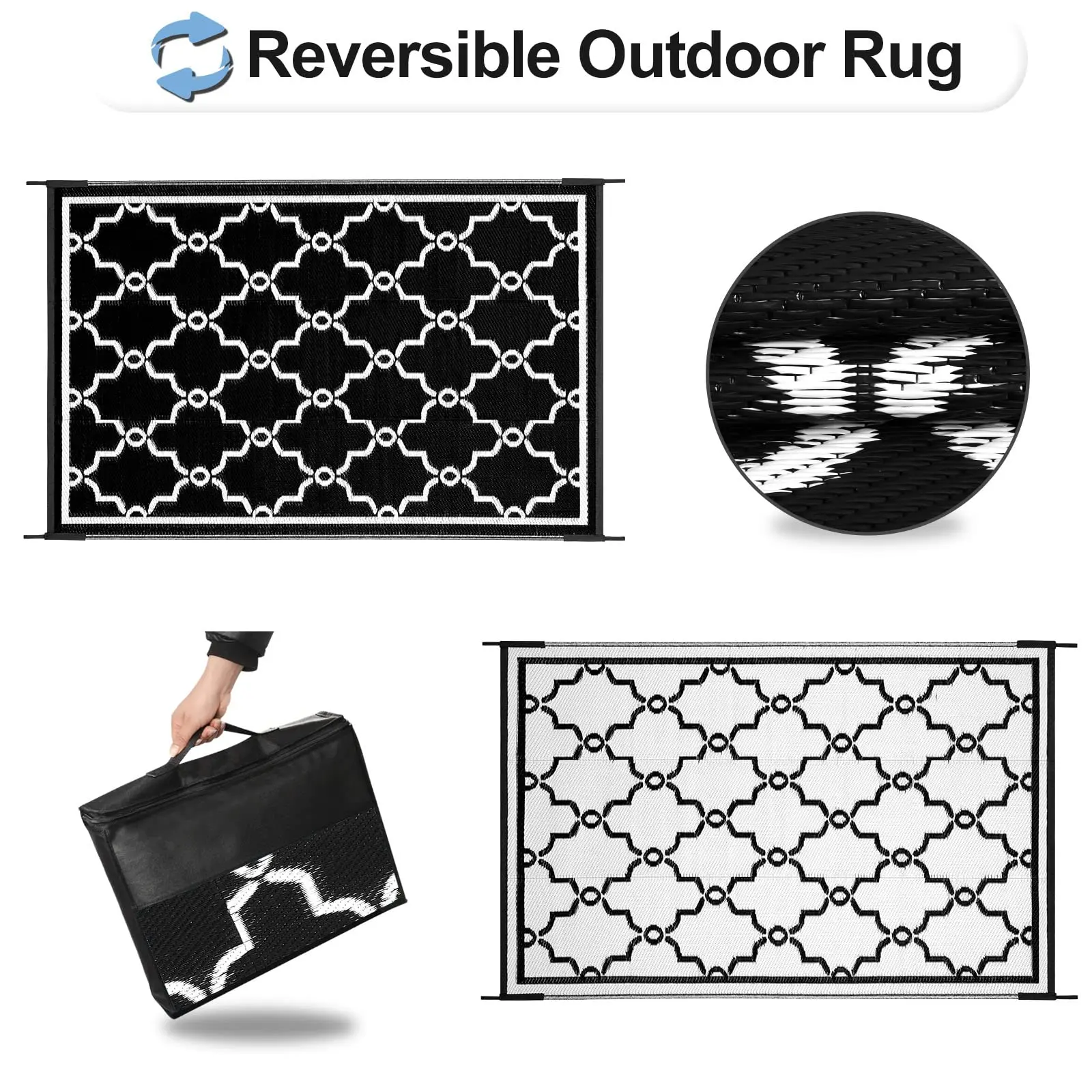 Outdoor Picnic Blanket Mat RV Carpet Polypropylene Water Resistant Anti-UV  Portable Outdoor Rug Recycled Plastic Tube Mats - China Polypropylene Rugs  and Outdoor Rug price